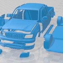 Toyota tacoma çift taksi sınırlı 2001 yazdırılabilir araba 3d print model - Mito3D