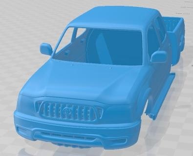 Toyota tacoma çift taksi sınırlı v2 2001 yuva ölçülü Tamiya rc miniz hobi mikro 3d print model - Mito3D