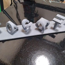 toyota tacoma letter morph 3d print model - Mito3D