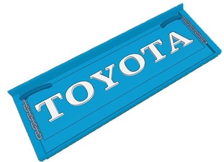 Toyota porta traseira exibição logotipo arte terra cruzador hilux 3d print model - Mito3D