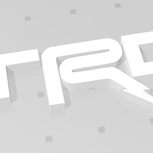 toyota trd logo personalizzato art emblema badge racing di sviluppo decalcomania 3d print model - Mito3D