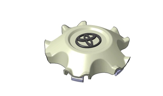 toyota wheel cap hub car parts 3d print model - Mito3D