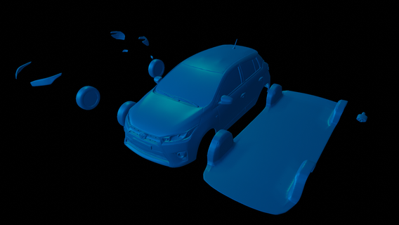 toyota yaris berlina vari 2022 2023 veicolo macchina 2021 2020 2019 2016 2018 3d Stampa compatto ultracompatto trasporto 3d print model - Mito3D