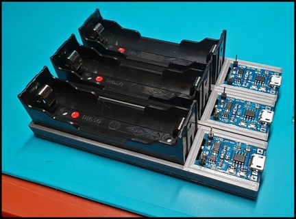 tp4056 cargando estación 18650 cargando tp4056 electrónica 3d print model - Mito3D
