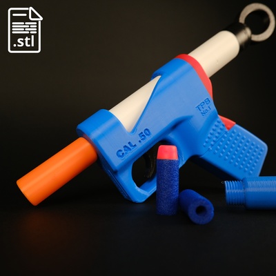 tpb one schiuma freccette blaster 3d stampabile modello nerf battaglia or gioco asg tattico primavera pistola 3d print model - Mito3D