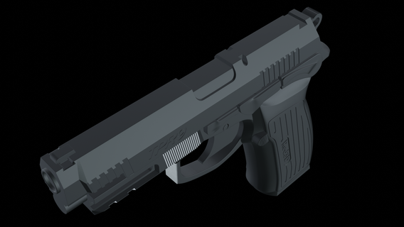 tpr9 pistolet 3d impression ornement décoration accessoires 3d print model - Mito3D
