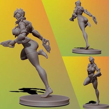 tracer - overwatch 3d print figure art mccree dva ow gaming widowmake r anime girl butt sexy woman statue figurine collectible manga miniatures figurines scifi 3d print model - Mito3D