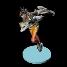 tracer overwatch art anime game action figure toy 3d print model - Mito3D