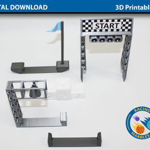 pista acessórios mármore Esportes corrida modular brinquedo 3d print model - Mito3D