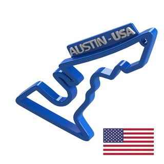 track austin usa keychain use united states texas f1 formula 1 key rings circuits hints grand prize 3d print model - Mito3D