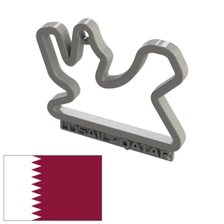 Piste perdre poids Qatar porte clés lusail f1 formule 1 clé anneaux circuits astuces grandiose prix 3d print model - Mito3D