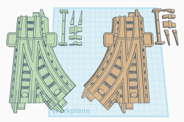 spur schalter löwe lernen kurve großartig eisenbahn abenteuer zuhause haus thomas zug spielzeug 3d print model - Mito3D