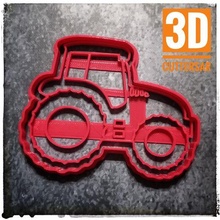 tracteur biscuit coupeur stl fondant froid porcelaine 3d print model - Mito3D