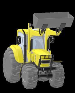 traktör ekskavatör makine vinçler inşaat modeller 3d print model - Mito3D