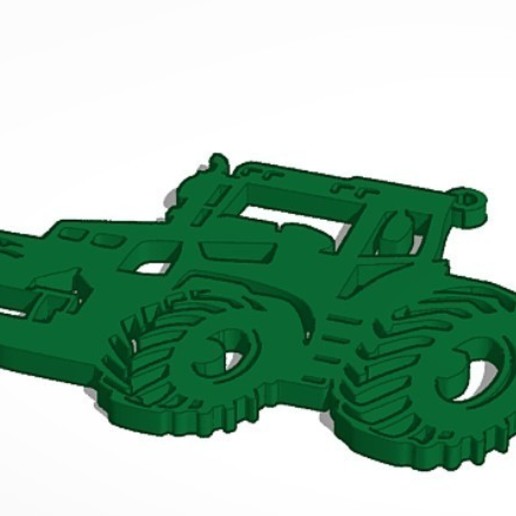 tracteur porte clés l'agriculture anneau cadeau 3D print model - Mito3D