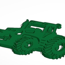 tracteur porte clés l'agriculture anneau cadeau 3d print model - Mito3D