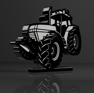 tractor lámpara granja granjero oruga logo motor camión coche vehiculo marco referencia brillante leds maewenn Encendiendo firmar 3d print model - Mito3D