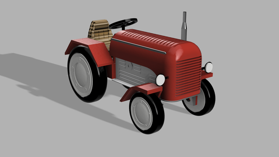 tractor model modelkit farming farmer harvester john deere farm truck rc car excavator 3d print model - Mito3D