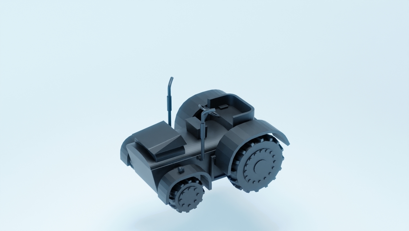 tractor uhd resolución Arte juguete 3D print model - Mito3D