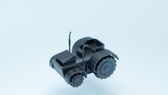 tractor uhd resolución tractor Arte juguete 3d print model - Mito3D