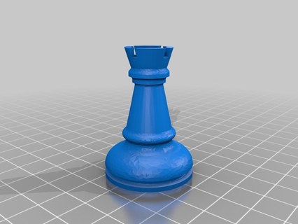 tradicional xadrez torre 3d impressão 3d print model - Mito3D