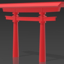 traditional japanese arch art asia samurai japan 3d print model - Mito3D