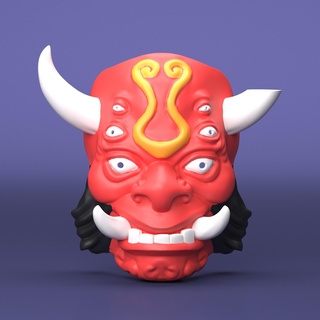 traditionell japanisch hannya Maske oni Samurai Sammlung Dekoration Cosplay Maskerade Festival Spiel Dämon Mythen 3d print model - Mito3D