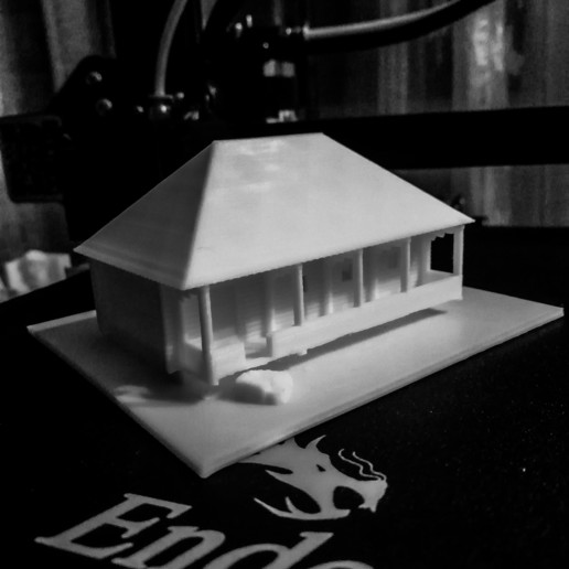 tradicional Iniciar sesión casa arquitectura Casa registro cabina Clásico país modelo arquitectónico 3D print model - Mito3D
