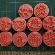 traditional native american symbols decorative elements clay play-doh stamps playdoh themed collection stamp mold indian design 3d print model - Mito3D