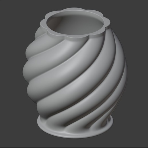 traditional spiral pot home art design decoration architecture house inside outside 3D print model - Mito3D