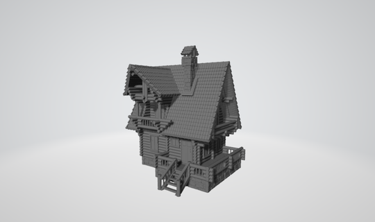 tradicional madeira casa construção natal dom coração amar família 3d print model - Mito3D