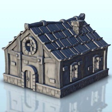 traditionnal house 5 - medieval flames war bolt action saga dba age sigmar warhammer architecture dark modern thumbnails building scenery wargame figures game land games accessories 3d print model - Mito3D