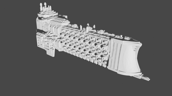 Trafalgar Klasse Kreuzer bfg Schlachtflotte gotisch Schiff Kaiserliche 3d print model - Mito3D