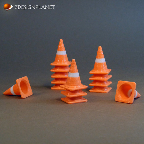 cone de trânsito gadget acidente desagregação carro lego laranja pion playmobil o pilão estrada segurança schleich controlador tráfego caminhão verkeerskegel 3D print model - Mito3D