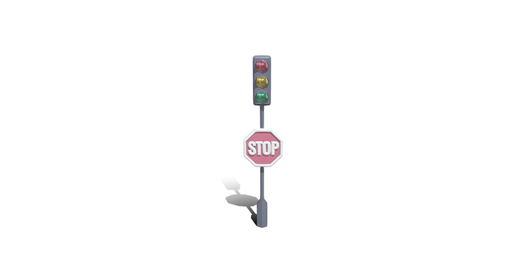 tráfico ligero traffic light virtual city accesorios 3d model urbano calle carretera señal seguridad infraestructura paisaje urban planning design ciudad arquitectura diseño digital art activo 3d print model - Mito3D