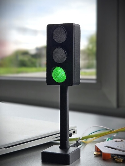 traffic light - ampel ws2812 neopixel stick gadget arduino calliope mini esp32 esp8266 neopixelstick rasberry signal electronics 3d print model - Mito3D