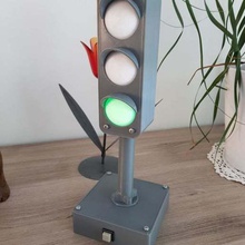 traffic light leds 28cm height game esp8266 feu tricolore led model toy ws2811 ws2812 3d print model - Mito3D