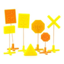 sinais de tráfego rodoviário jogo modelos edifícios artesanato dioramas 3d print model - Mito3D