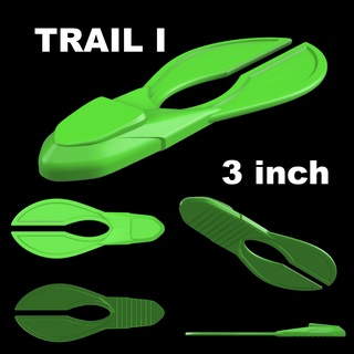trail 3 inch fishing mold pour open cnc 3d print worm stl bass lure lake river 3d print model - Mito3D
