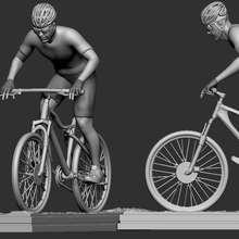 trail bike trophy - man cycling sport art 3d print model - Mito3D