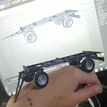 trailer gioco stampabile il trattore pneumatico ruote contenitore carico rc automobile auto veicolo la cabina camion 3d print model - Mito3D