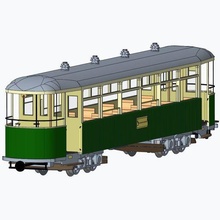 reboque 363 cgte eléctrico Genebra trem hom ho bemo 3d print model - Mito3D