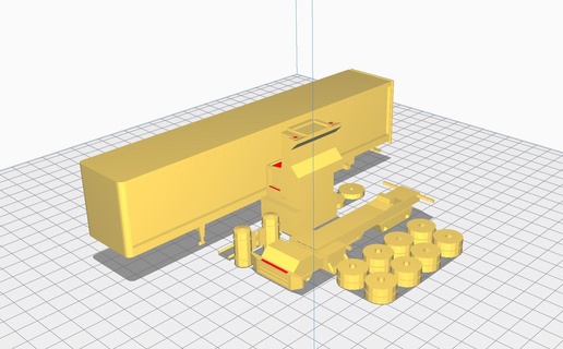 remolque armable arquitectura camión 3d plantilla 3d print model - Mito3D
