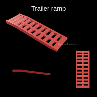 trailer ramp diecast model kit rc custom 3d print model - Mito3D
