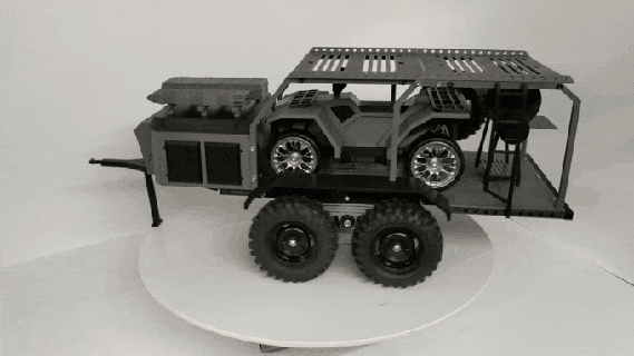trailer giocattolo trasportatore scala 1 10 crawler rc macchina parti assiale traxxsas tamiya diorama 3d print model - Mito3D