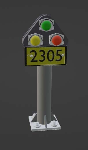 entrenar ferrocarril señal gratis pista mano estación diorama modelo eje 3D print model - Mito3D