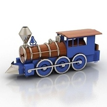 entrenar juguete locomotora 3d print model - Mito3D