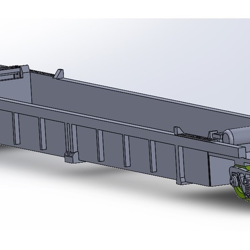 tren 48' double stack us araba tek birim oyun ho 1 87th vagon konteyner çift yığın 48 ayak 3D print model - Mito3D