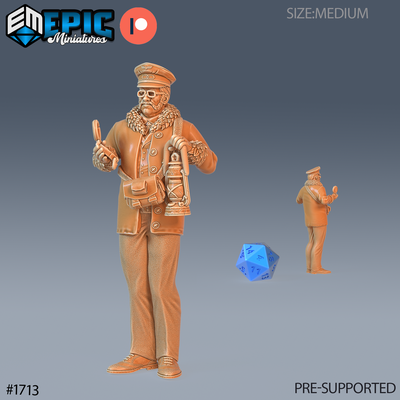 train conductor watch dnd miniature tabletop miniatures gaming monster 3d model rpg dndminis stl file game epic-miniatures dndminiatures 3dprint 3dminiature printedminis 3dprinting dungeon fantasy roleplaying dragon warrior undead pre-supported 3d print model - Mito3D