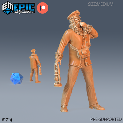 train conductor whistle dnd miniature tabletop miniatures gaming monster 3d model rpg dndminis stl file game epic-miniatures dndminiatures 3dprint 3dminiature printedminis 3dprinting dungeon fantasy roleplaying dragon warrior undead pre-supported 3d print model - Mito3D